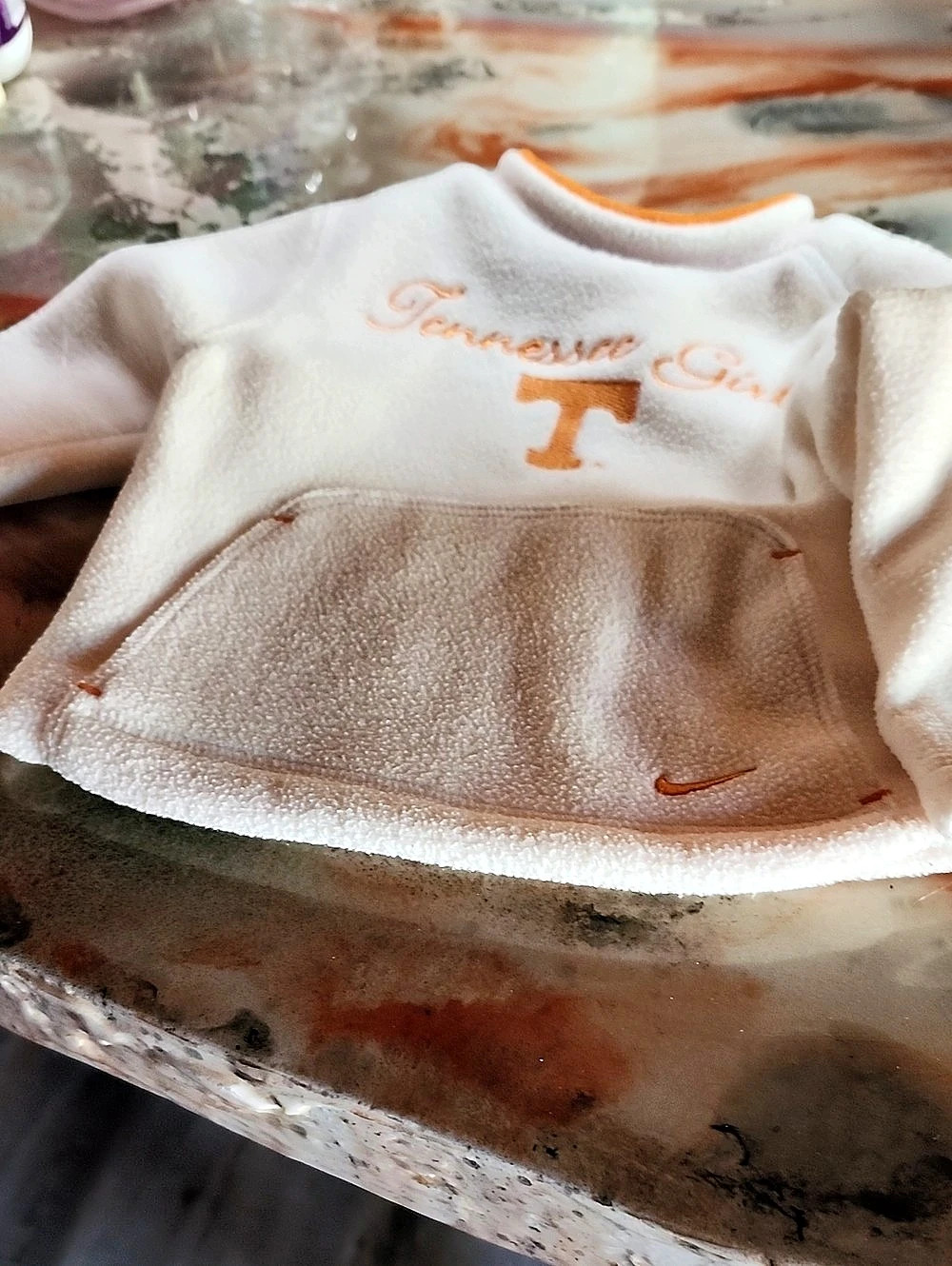 Nike Kids White & Orange Sweatshirt Nwot
